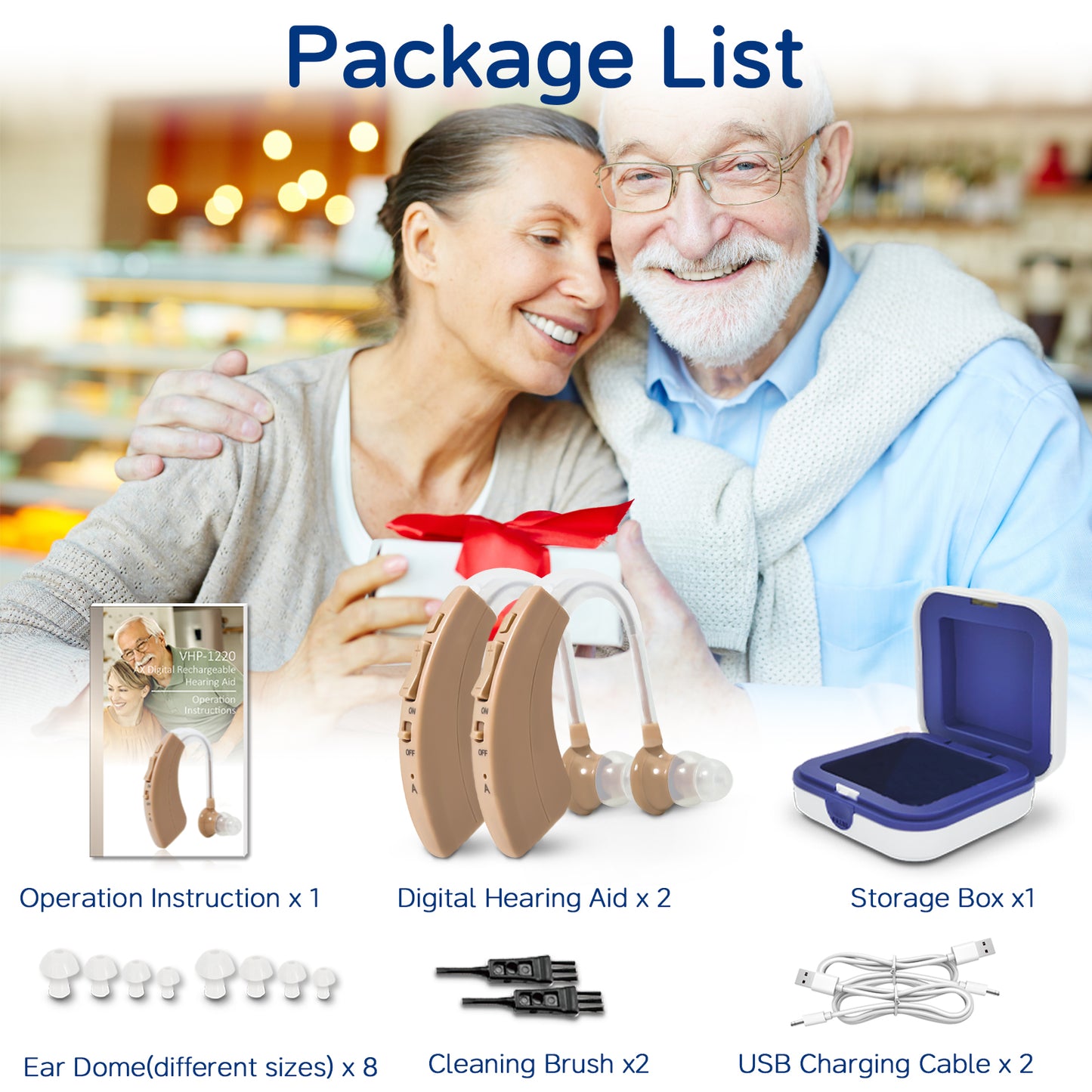 Delmicure VHP-1220AX BTE Hearing Aids with Dynamic Drive Speaker, Full Digital Signal Processing, Binarual (Beige)_6