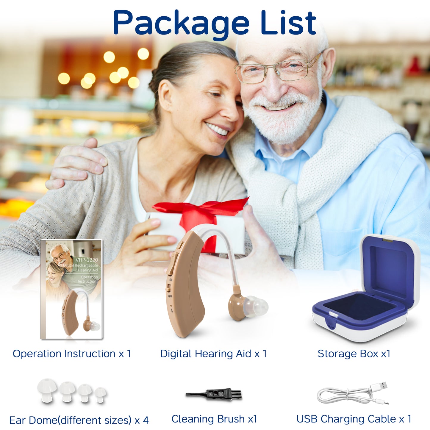 Delmicure VHP-1220AX BTE Hearing Aids with Dynamic Drive Speaker, Full Digital Signal Processing, Single (Beige)_6