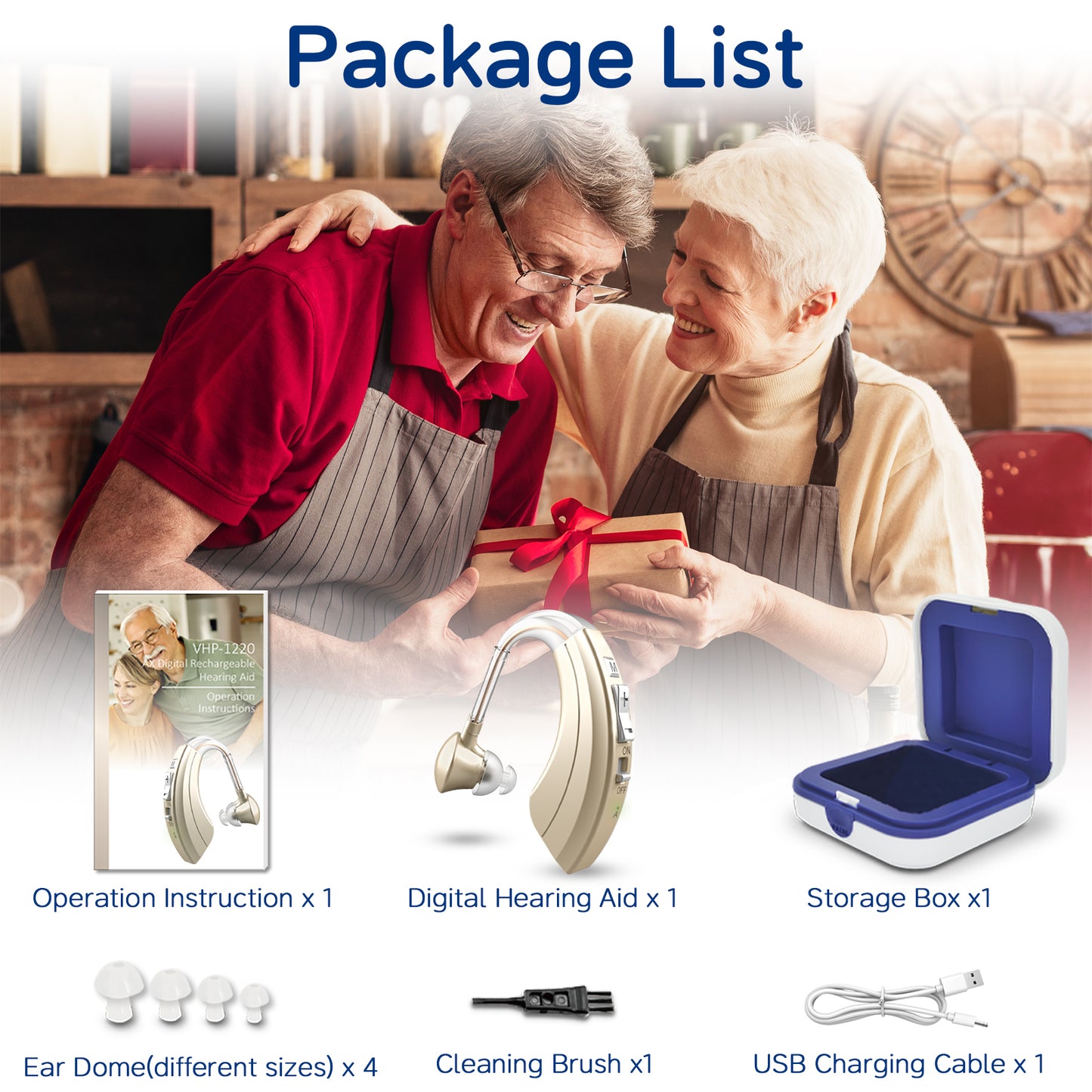 Delmicure VHP-1220AX BTE Hearing Aids with Dynamic Drive Speaker, Full Digital Signal Processing, Single (Gold)_6
