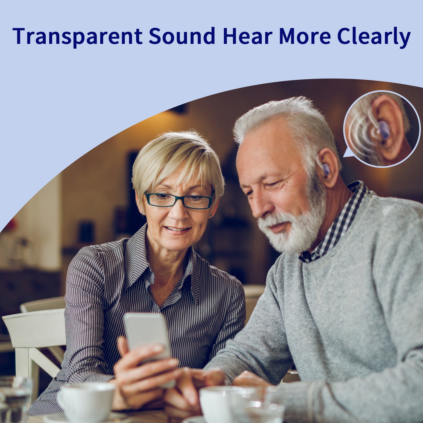 Delmicure VHP-1303 Hearing Aid For Seniors with 2 Frequency Modes, Single Machine, Blue-7