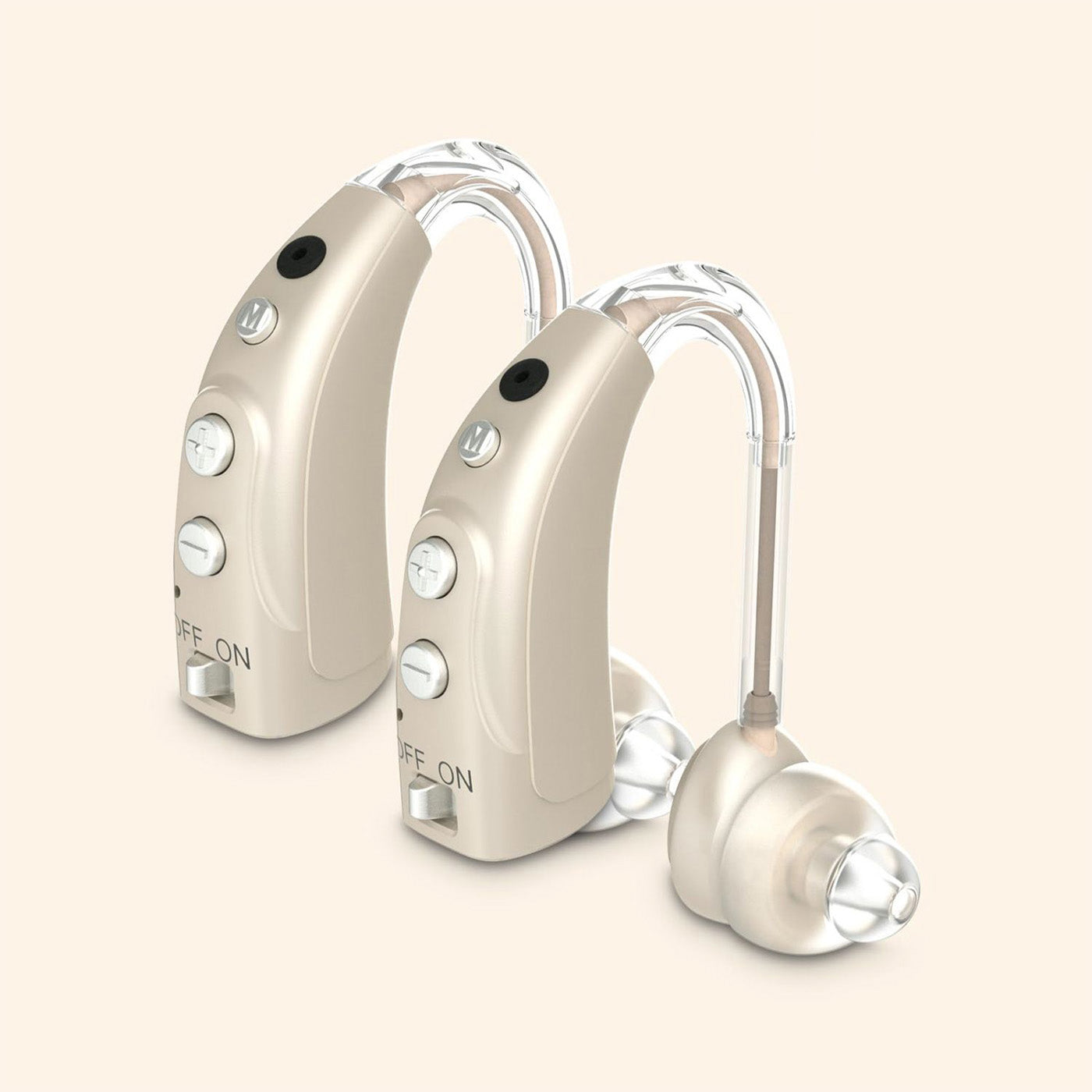 Delmicure VHP-1710 Digital Hearing Aids for Adults with 16 Channels & 4 Modes, Binaural (Gold)