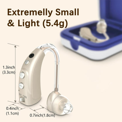 Delmicure VHP-1710 Digital Hearing Aids for Adults with 16 Channels & 4 Modes, Binaural (Gold)