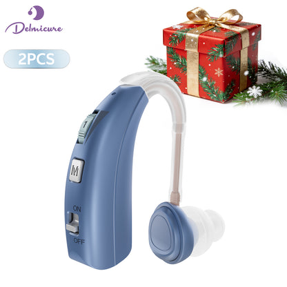 Delmicure Digital Hearing Aid for Seniors, Rechargeable, Single, VHP-1303, Blue