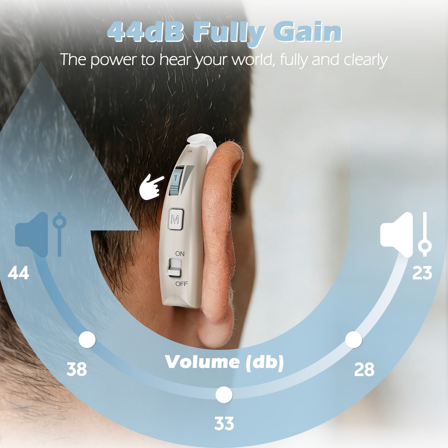 Delmicure VHP-1303 Rechargeable Personal Sound Device – Single (Gold)