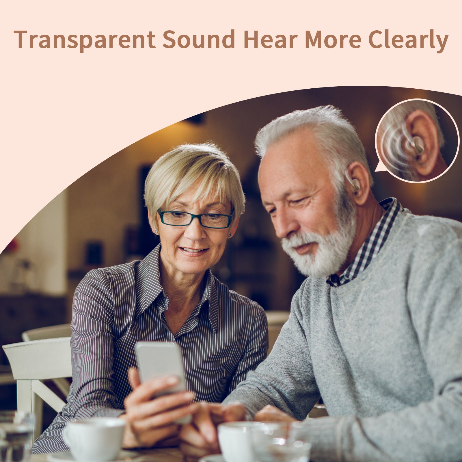 Delmicure VHP-1303 Hearing Aids For Seniors with 2 Frequency Modes, Single Machine,Beige_7