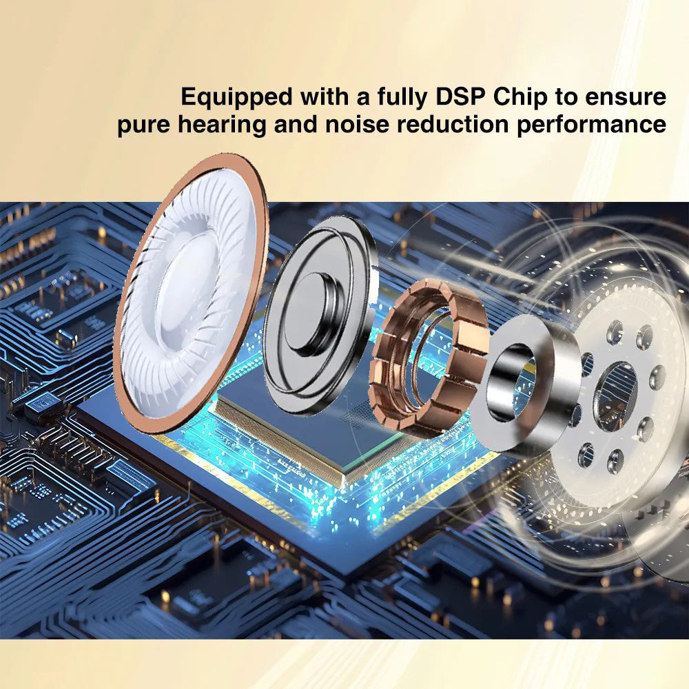 Delmicure VHP-1631 Hearing Aids, Rechargeable Hearing Amplifiers with Charging Dock, Binaural_Beige_6
