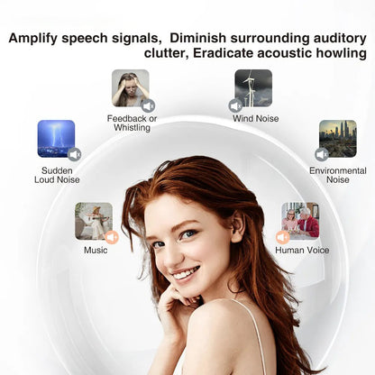 Delmicure VHP-1631 Hearing Aids, Rechargeable Hearing Amplifiers with Portable Charging Case, Binaural _Beige_5
