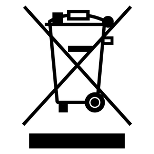 Crossed-out wheeled bin symbol for separate disposal of electrical equipment