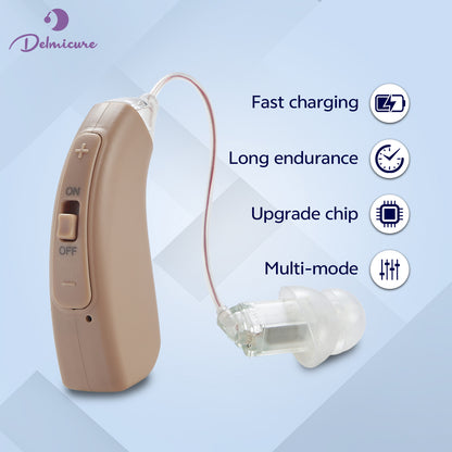 Delmicure VHP-1704 Hearing Aids, Single (Beige)