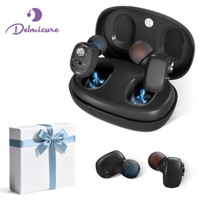 Delmicure VHP-1607 dual-ear personal sound device black front view