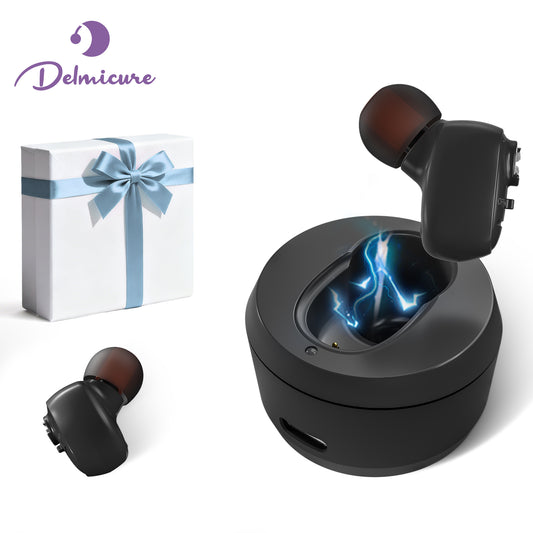 Delmicure VHP-1607 single-ear personal sound device black front view